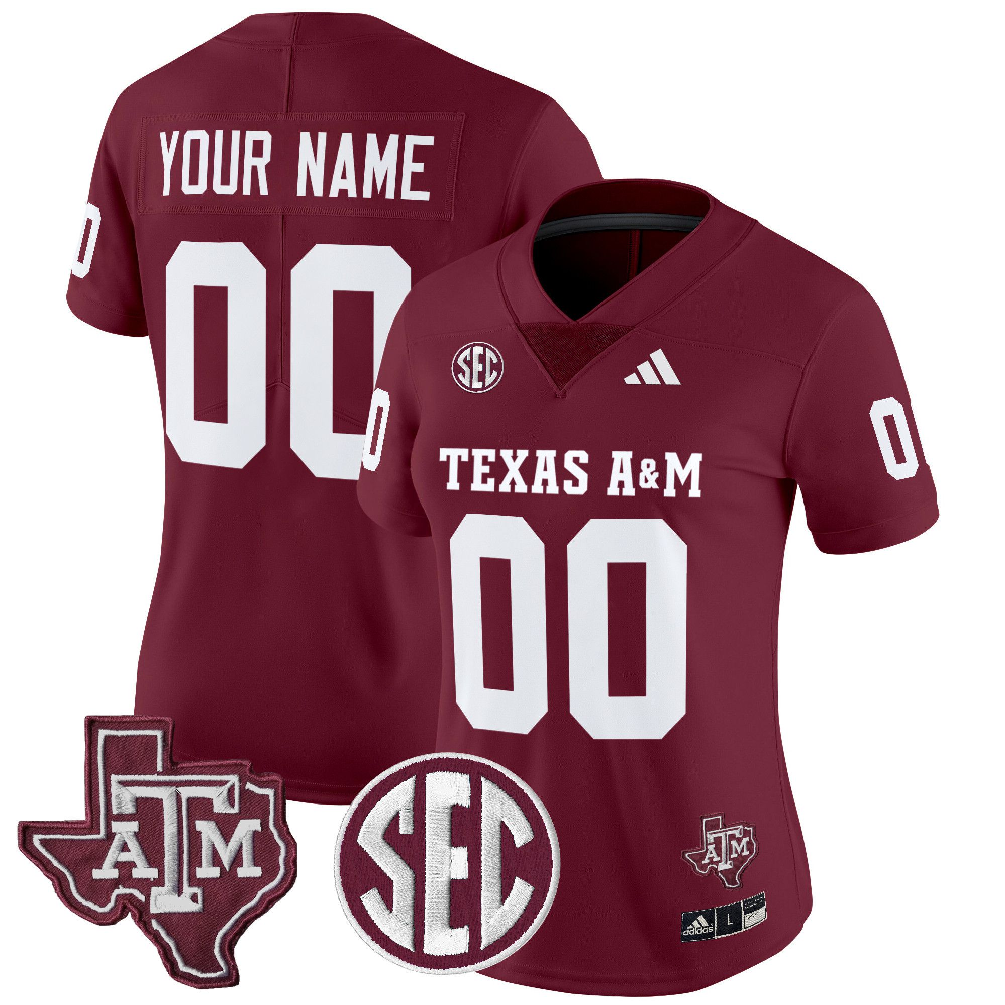 Women Texas A&M Aggies Red 2024 Vapor Limited Custom NCAA Jersey style 1